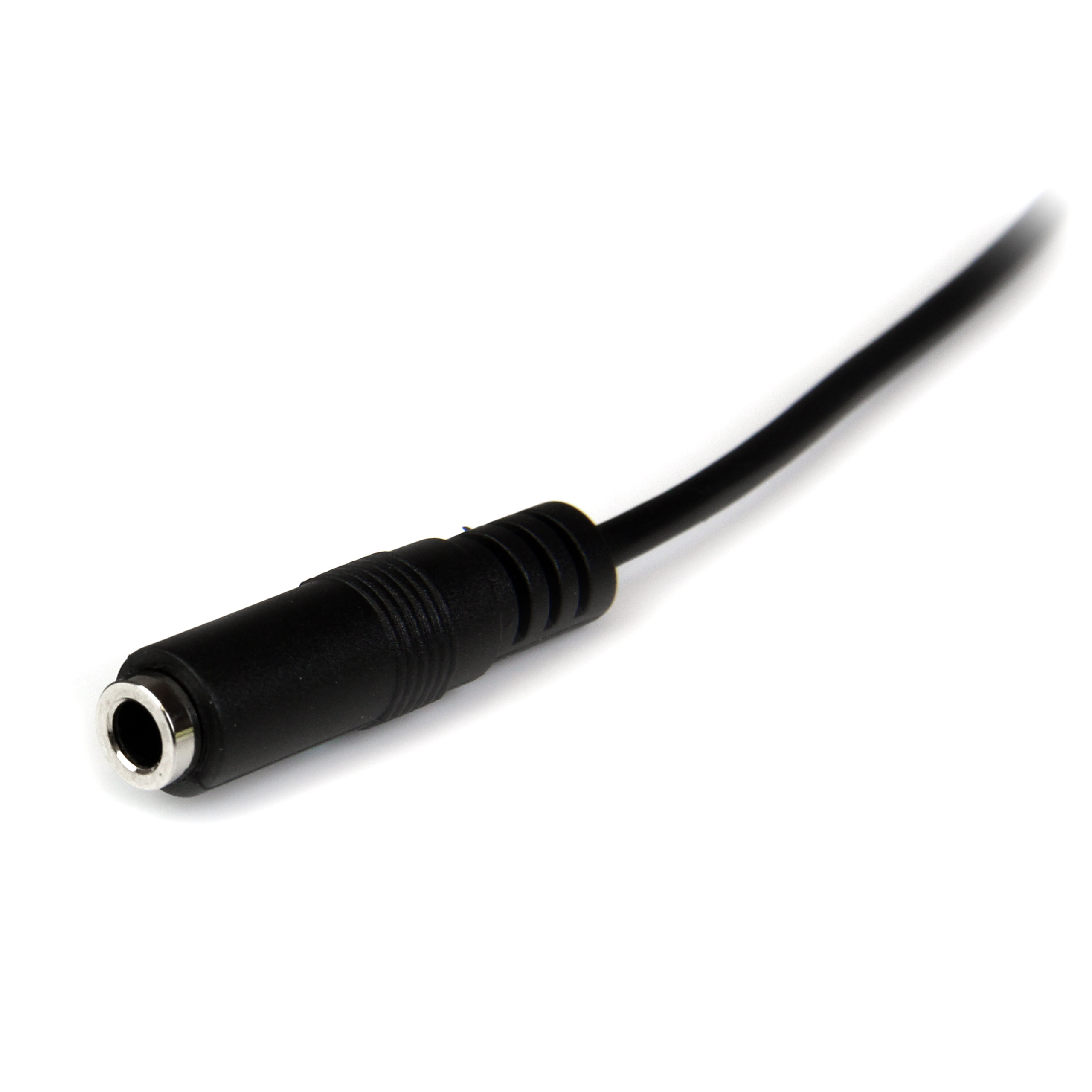 StarTech.com 1m Slim 3.5mm Stereo Extension Audio Cable - M/F - Mini stereo Extension - 3.5mm Extension - heaDPhone Ext cord (MU1MMFS) Forlængerkabel til audio 1m Sort