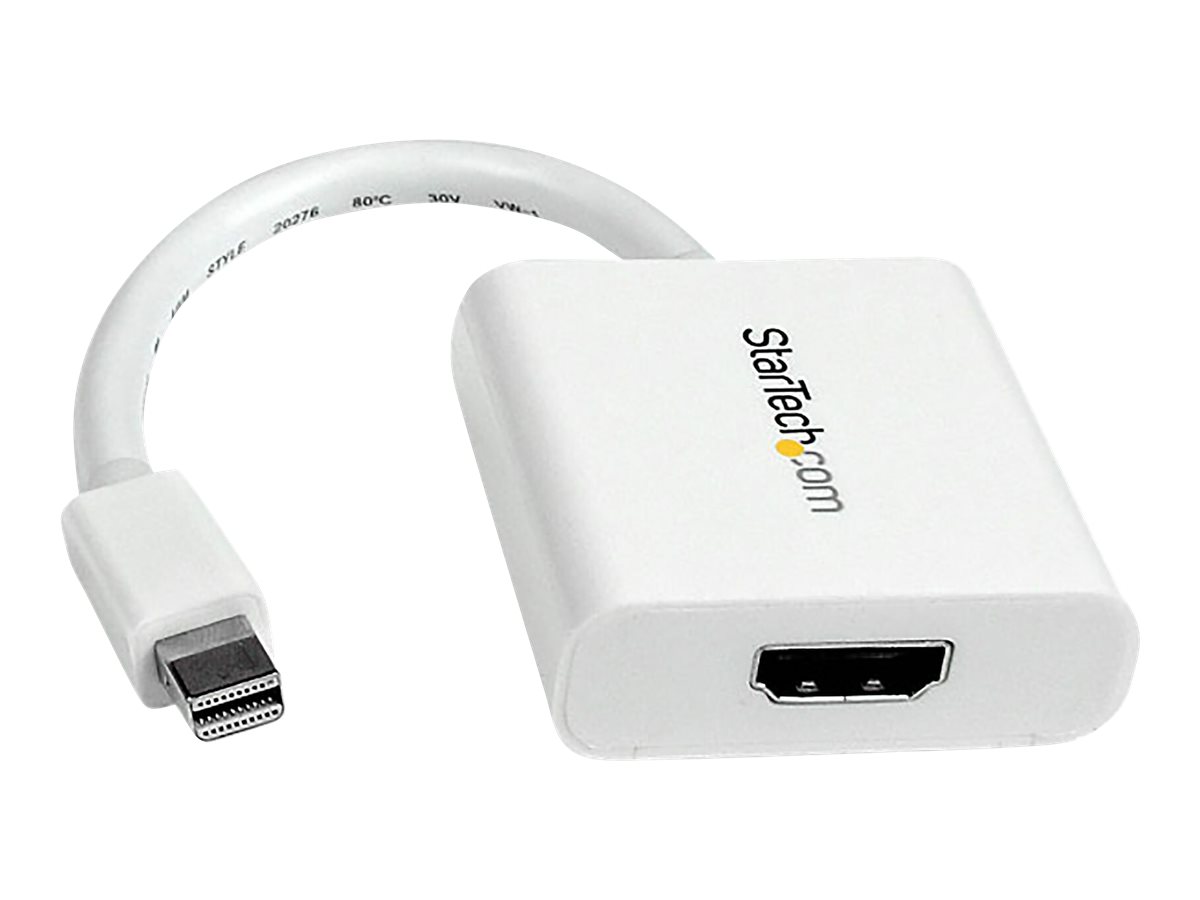 StarTech.com Mini DisplayPort® to HDMI® Video Adapter Converter 1920x1200 - White Mini DP to HDMI Adapter M/F (MDP2HDW) Videoadapter 17cm Hvid
