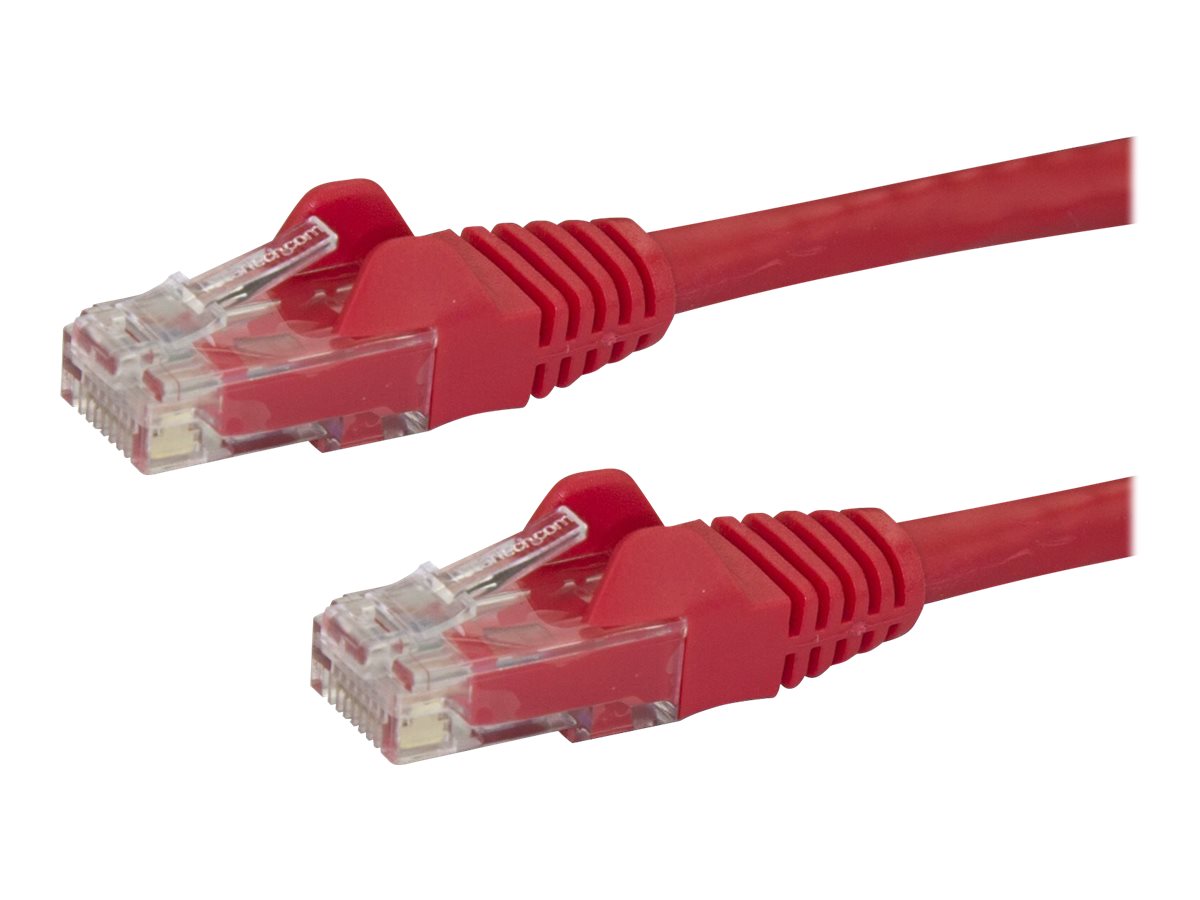 StarTech.com 2m CAT6 Cable - Red Snagless CAT 6 Wire - 100W RJ45 UTP 650MHz Category 6 Network Patch Cord UL/TIA (N6PATC2MRD) CAT 6 Ikke afskærmet parsnoet (UTP) 2m Patchkabel Rød