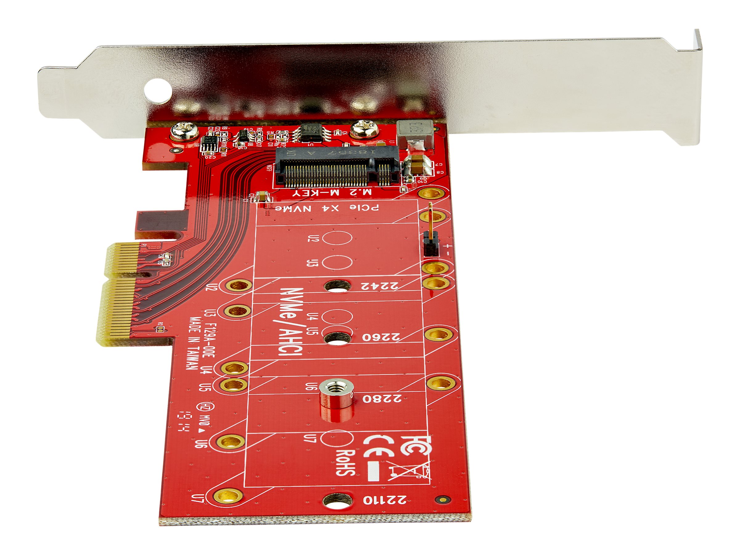 StarTech.com M2 PCIe SSD Adapter - x4 PCIe 3.0 NVMe / AHCI / NGFF / M-Key - Low Profile and Full Profile - SSD PCIe M.2 Adapter (PEX4M2E1) Interfaceadapter