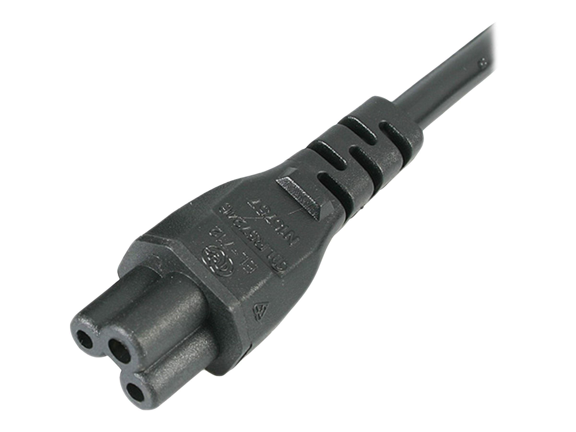 StarTech.com 6ft (2m) UK Laptop Power Cable, BS 1363 to C5 Clover Leaf, 2.5A 250V, 18AWG, Notebook/Laptop Replacement Cord, Printer Cable, UK Laptop Charger Cord, BS 1363 to IEC60320 C5 - Power Brick Cord Strømkabel 2m Sort