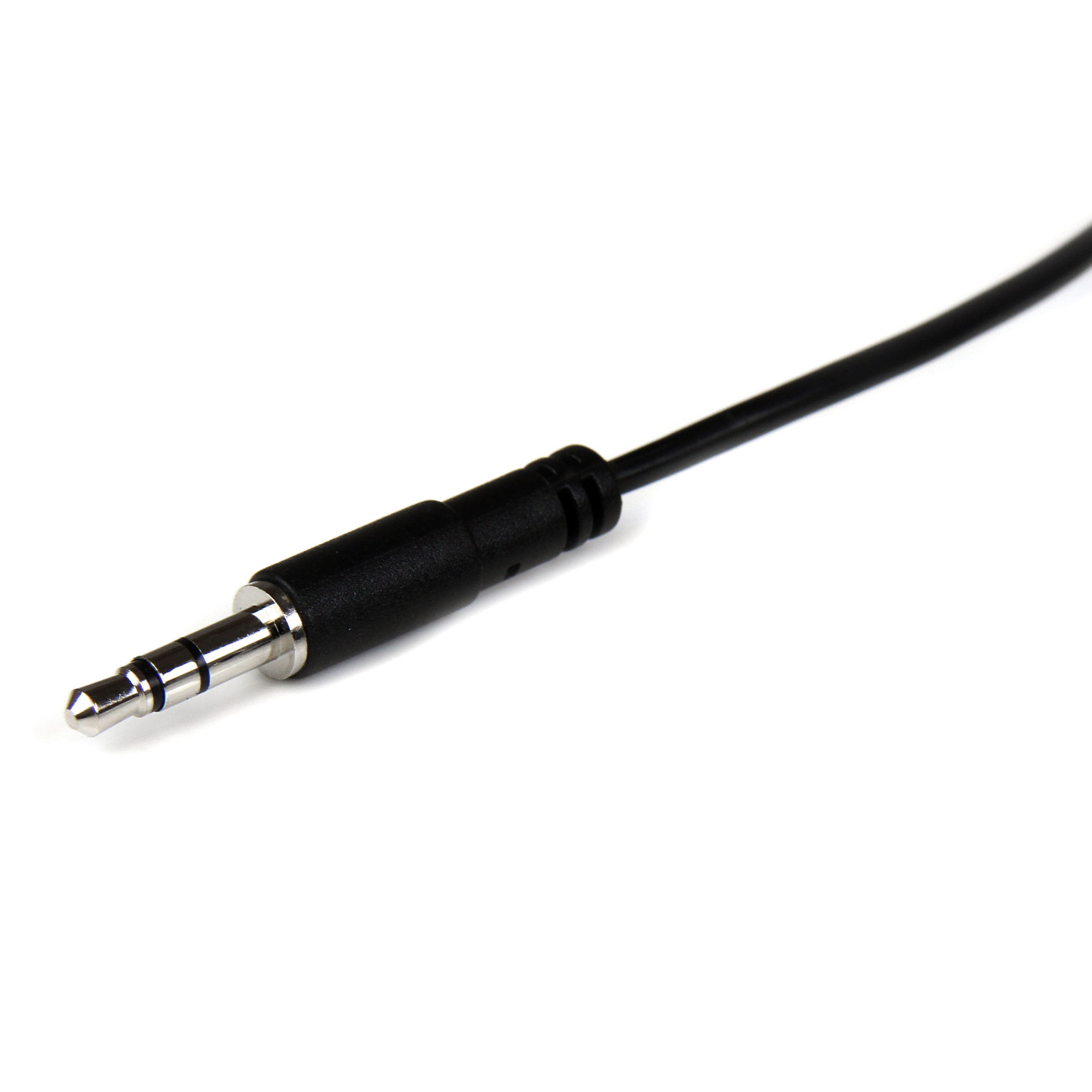 StarTech.com 2m Slim 3.5mm Stereo Extension Audio Cable - Male / Female - Headphone Audio Extension Cable Cord - 2x Mini Jack 3.5mm - 2 m (MU2MMFS) Forlængerkabel til audio 2m Sort