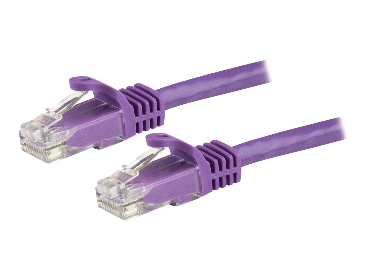StarTech.com 15m CAT6 Cable - Purple Snagless CAT 6 Wire - 100W RJ45 UTP 650MHz Category 6 Network Patch Cord UL/TIA (N6PATC15MPL) CAT 6 Ikke afskærmet parsnoet (UTP) 15m Patchkabel Lilla