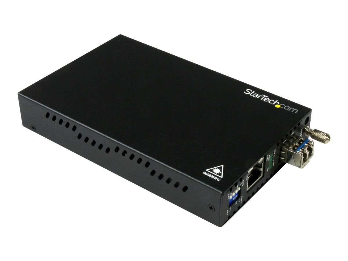 StarTech.com Singlemode (SM) LC Fiber Media Converter for 1Gbe Network - 20km - - 1310nm - SFP Transceiver (ET91000SM20) Fibermedieomformer Gigabit Ethernet
