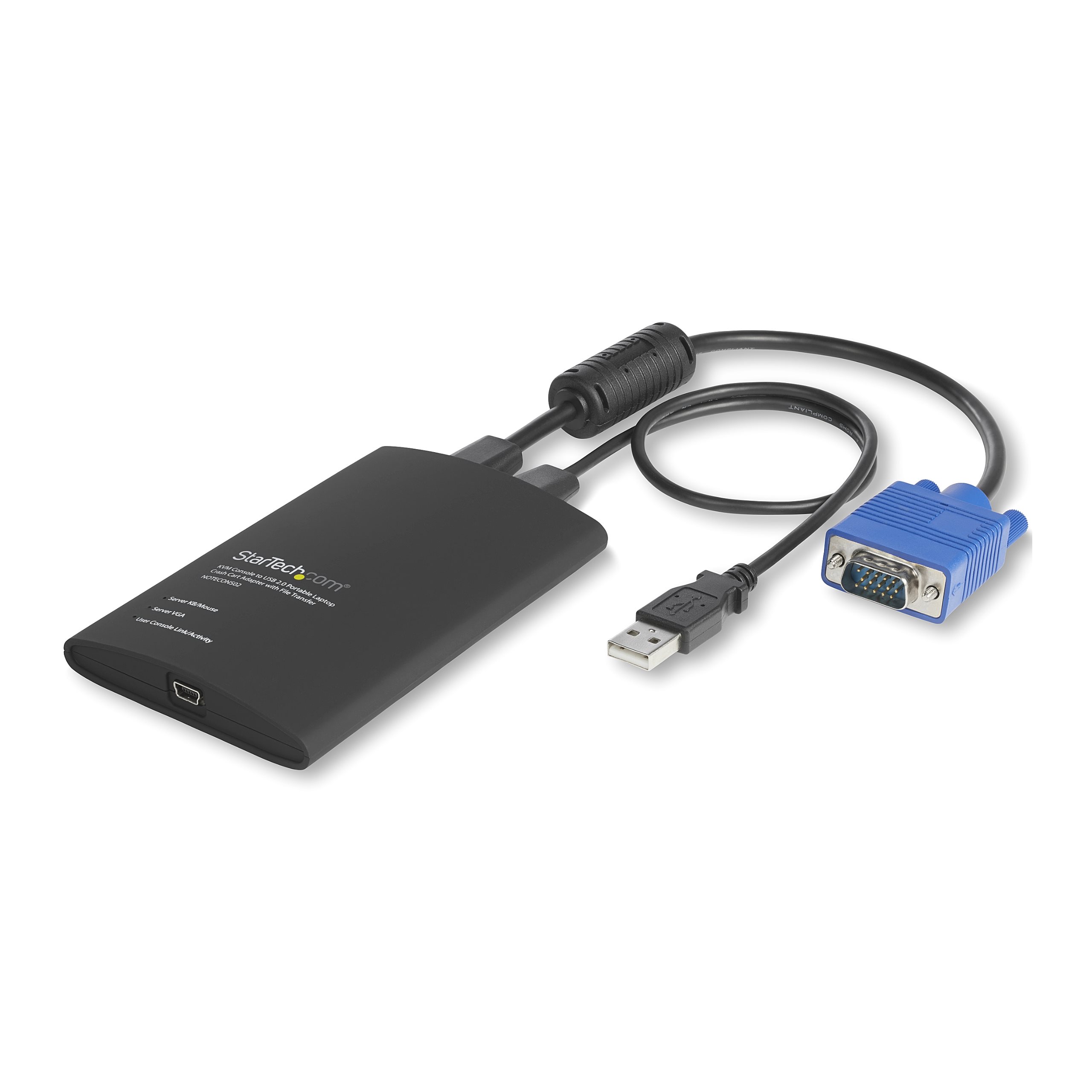 StarTech.com USB Crash Cart Adapter - File Transfer & Video - Portable Server Room Laptop to KVM Console Crash Cart (NOTECONS02) KVM switch Desktop