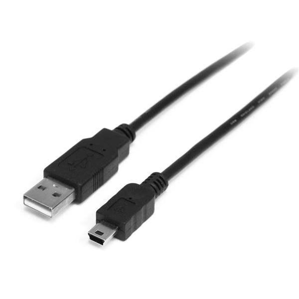 StarTech.com 0.5m Mini USB 2.0 Cable A to Mini B M/M USB-kabel 50cm Sort