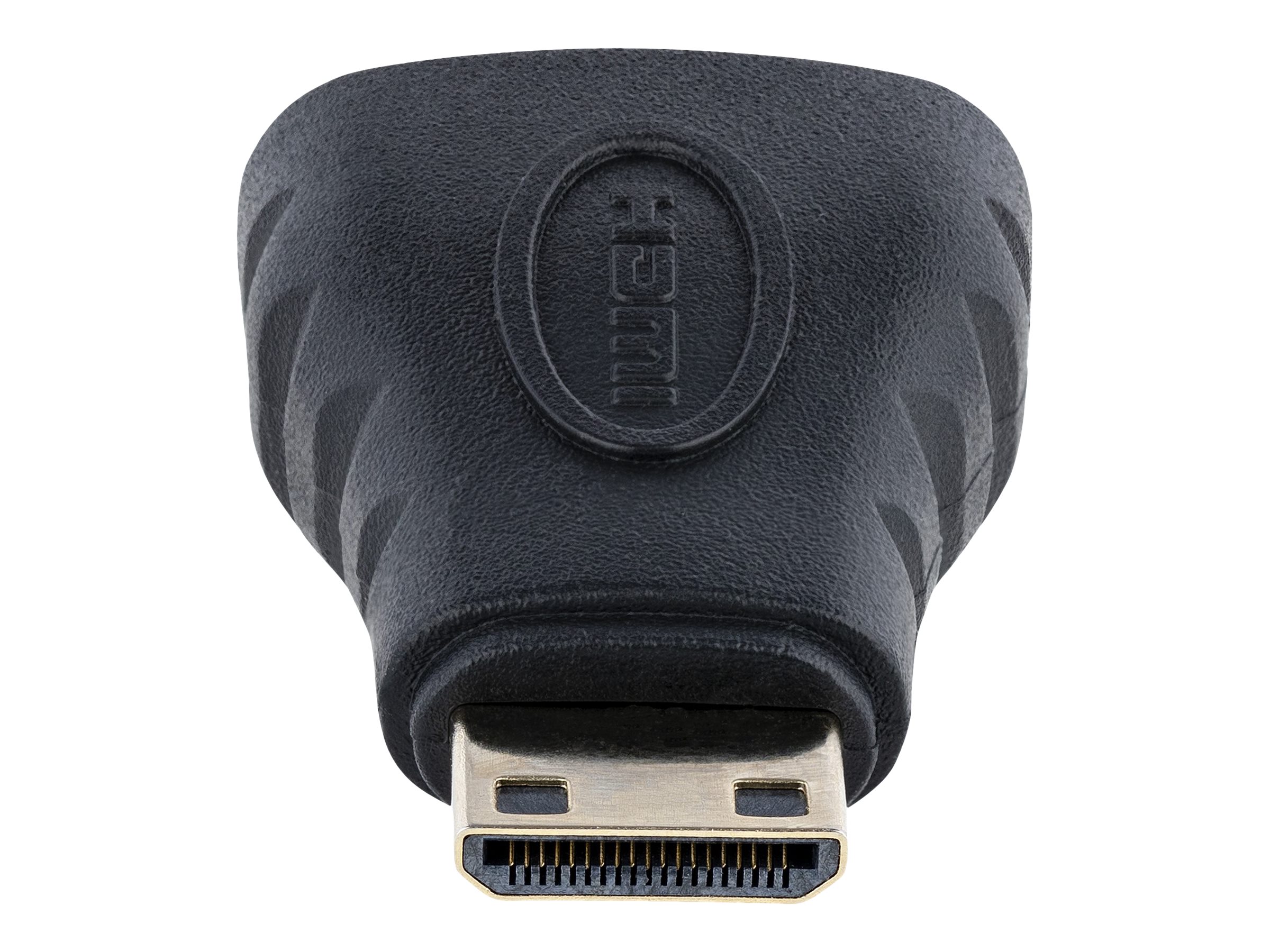 StarTech.com Mini HDMI to HDMI Adapter, 4K High Speed HDMI Adapter, 4K 30Hz Ultra HD High Speed HDMI Adapter, HDMI 1.4, Gold Plated Connectors, UHD Mini HDMI Adapter 4K, Black - Mini HDMI to HDMI Converter HDMI adapter Sort