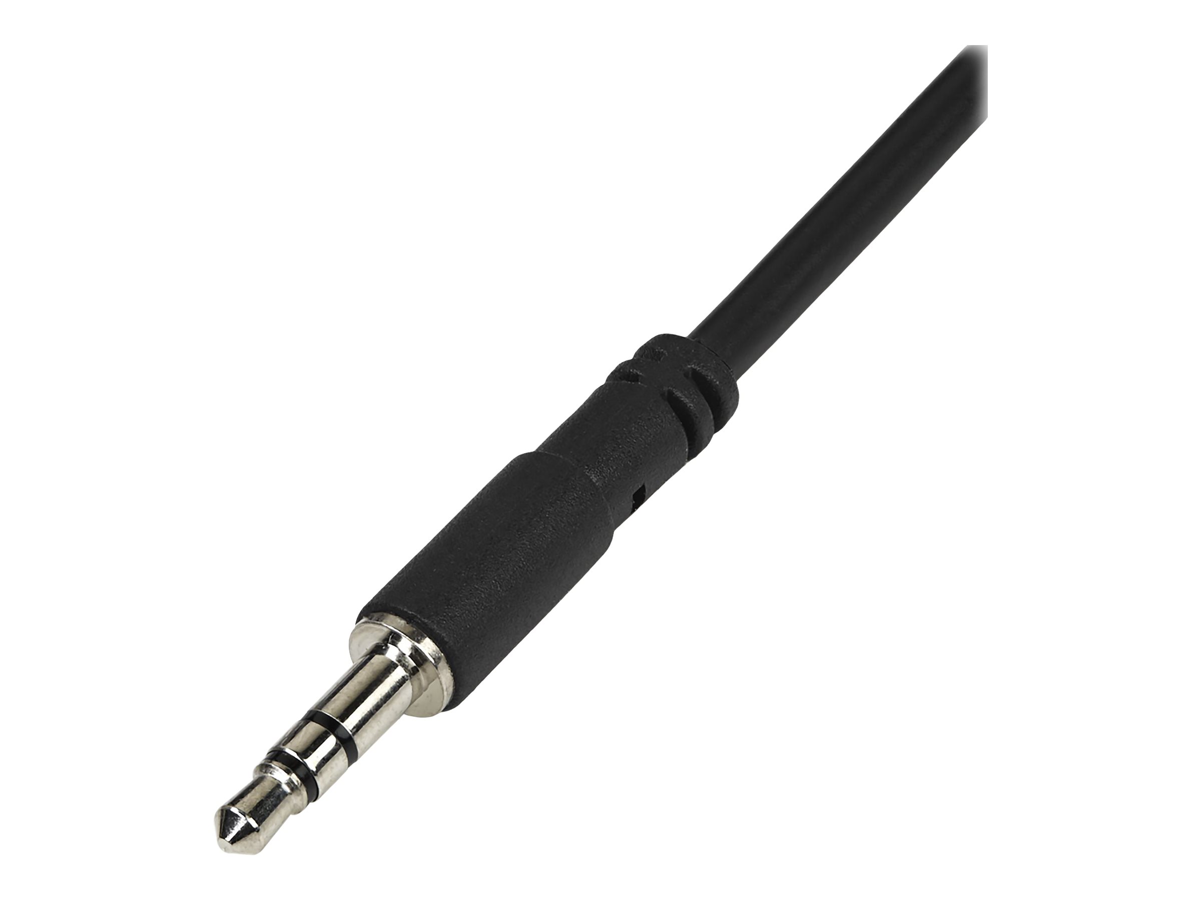 StarTech.com 3.5mm Audio Extension Cable - Slim Audio Splitter Y Cable and Headphone Extender - Male to 2x Female AUX Cable (MUY1MFFS) Lydsplitter 20cm Sort