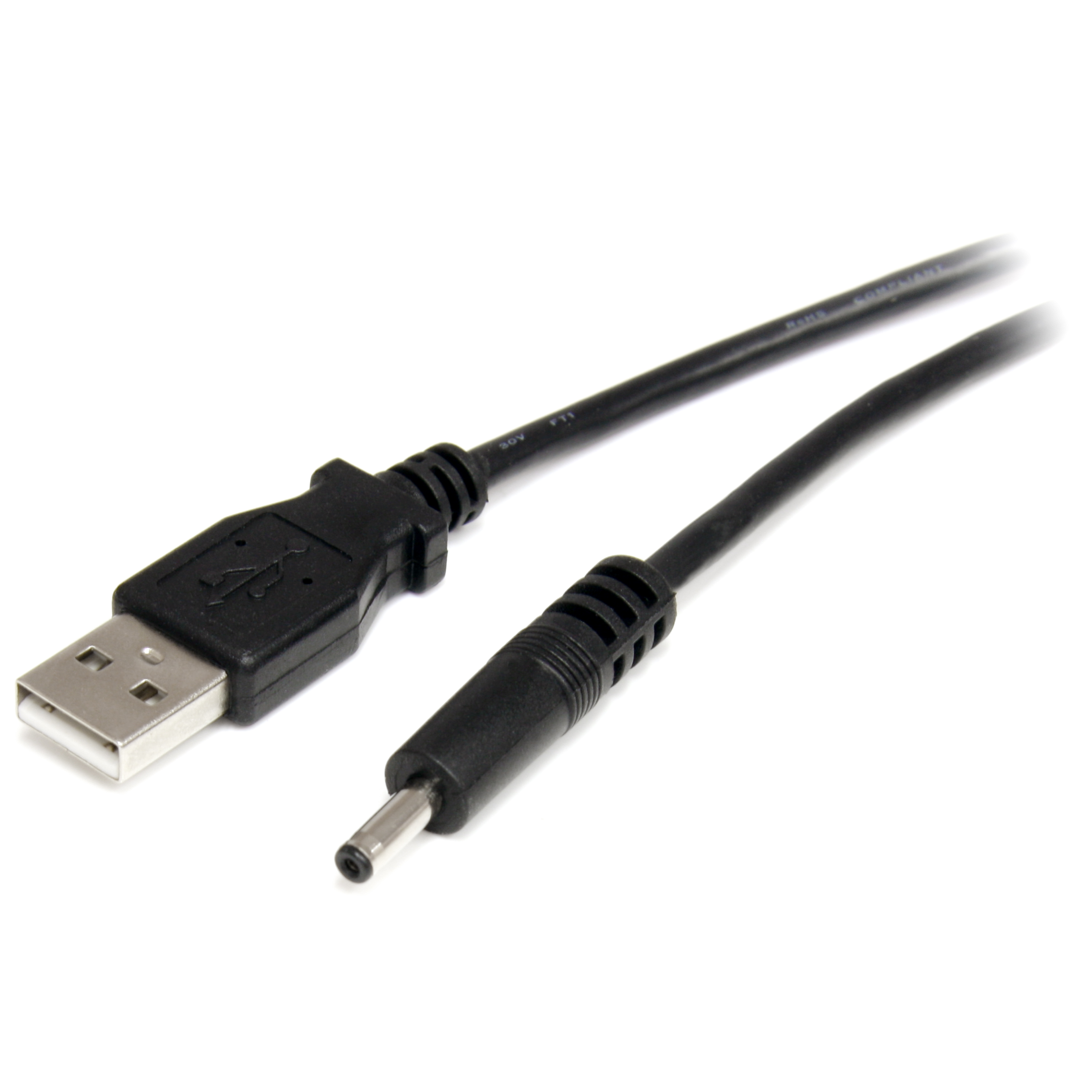 StarTech.com 3 ft. (0.9 m) USB to Type H Barrel 5V DC Power Cable - USB to 3.4mm Power Cable - 5V DC Type H - Black - Bluetooth Charger (USB2TYPEH) USB / strøm kabel 91cm Sort
