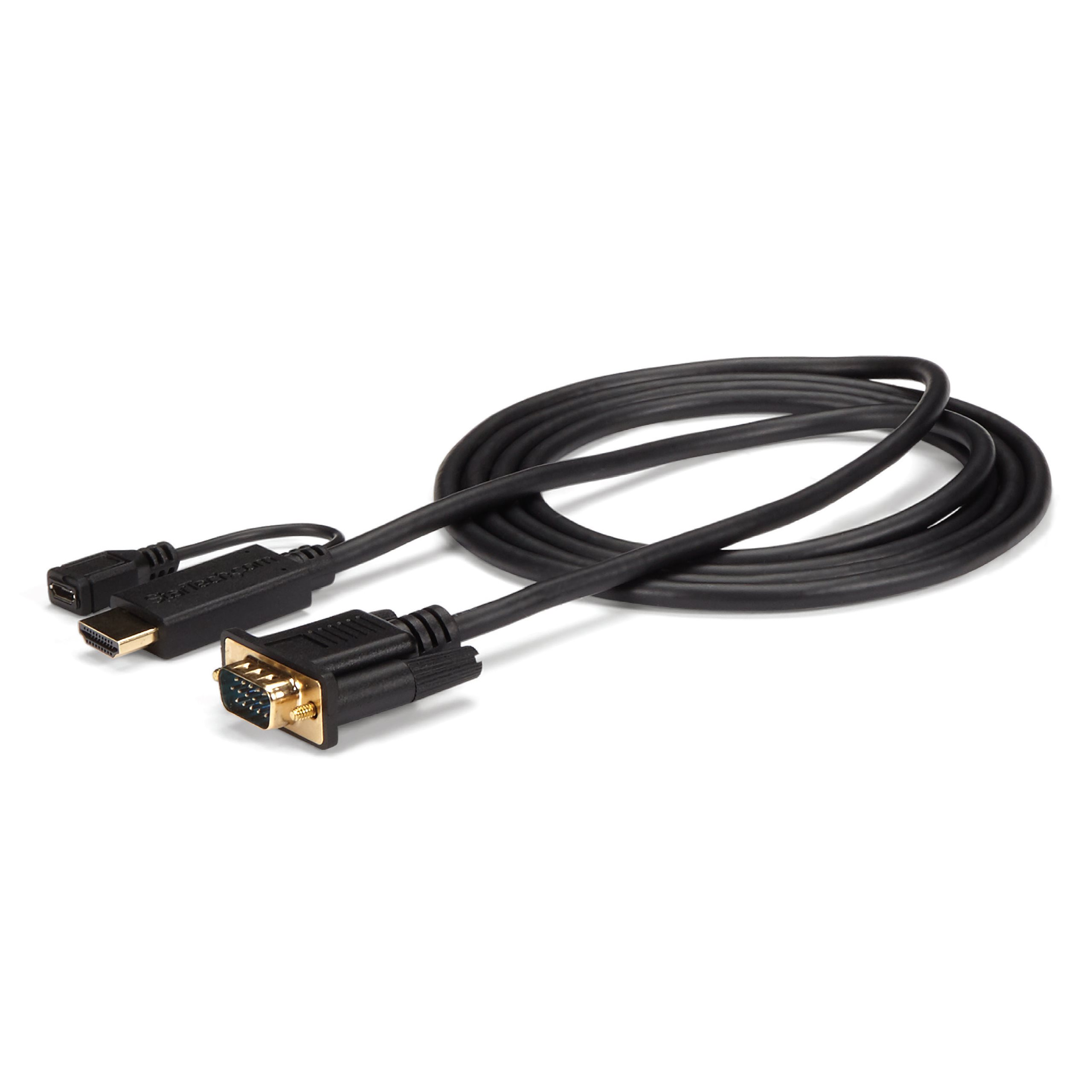 StarTech.com HDMI to VGA Cable - 6ft 2m - 1080p - Active Conversion - HDMI to VGA Adapter Cable for Your VGA Monitor / Display (HD2VGAMM6) Videoadapterkabel 2m Sort