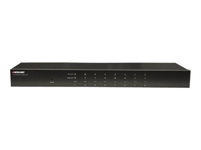 Intellinet Rackmount KVM , Combo USB PS/2, On-Screen Display, Cables included (Euro 2-pin plug) KVM switch Monterbar på stativ