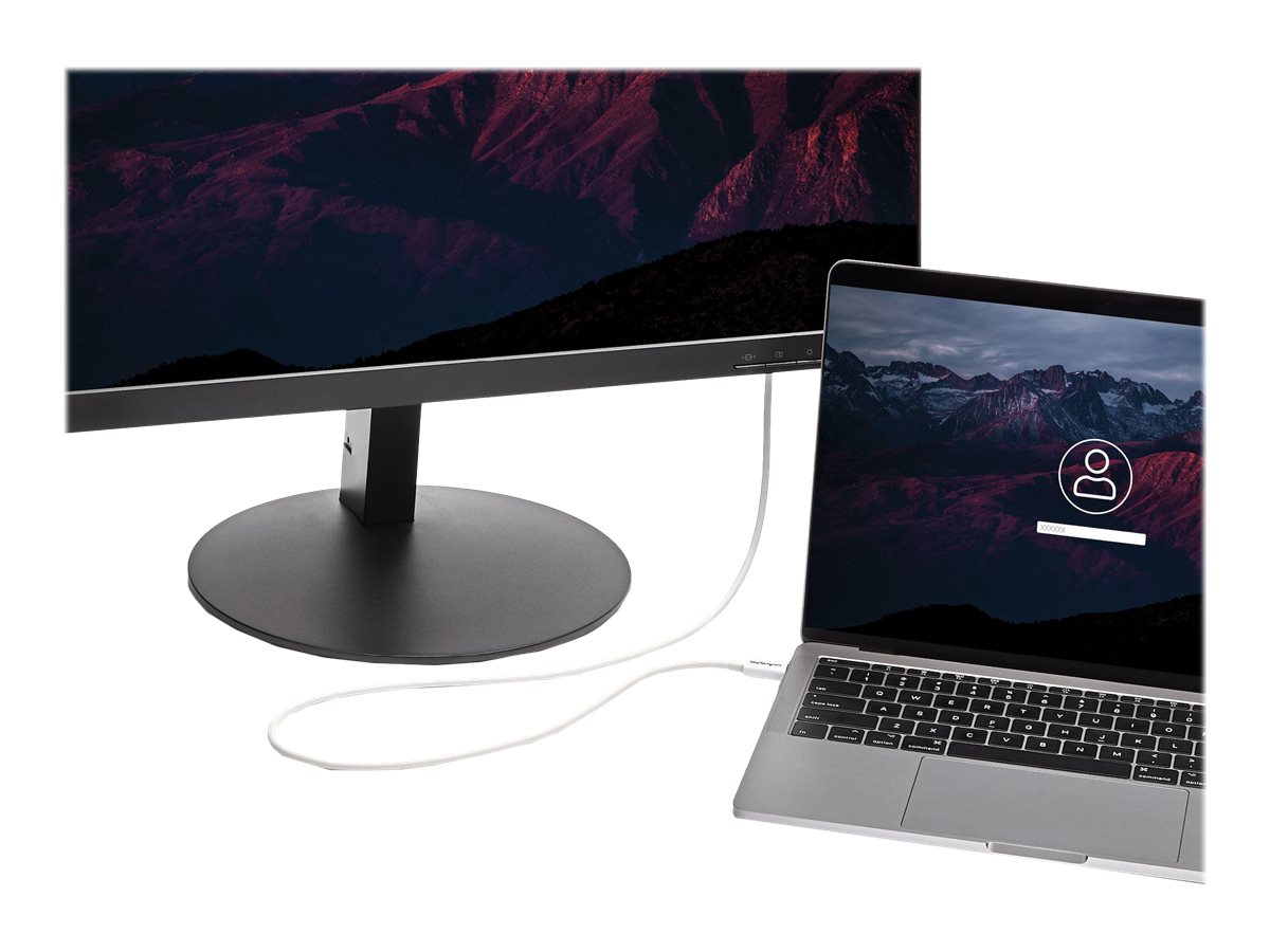 StarTech.com 3.3ft (1m) Thunderbolt 3 Cable, 20Gbps, 100W PD, 4K Video, Thunderbolt-Certified, Compatible w/ TB4/USB 3.2/DisplayPort Thunderbolt kabel 1m Hvid