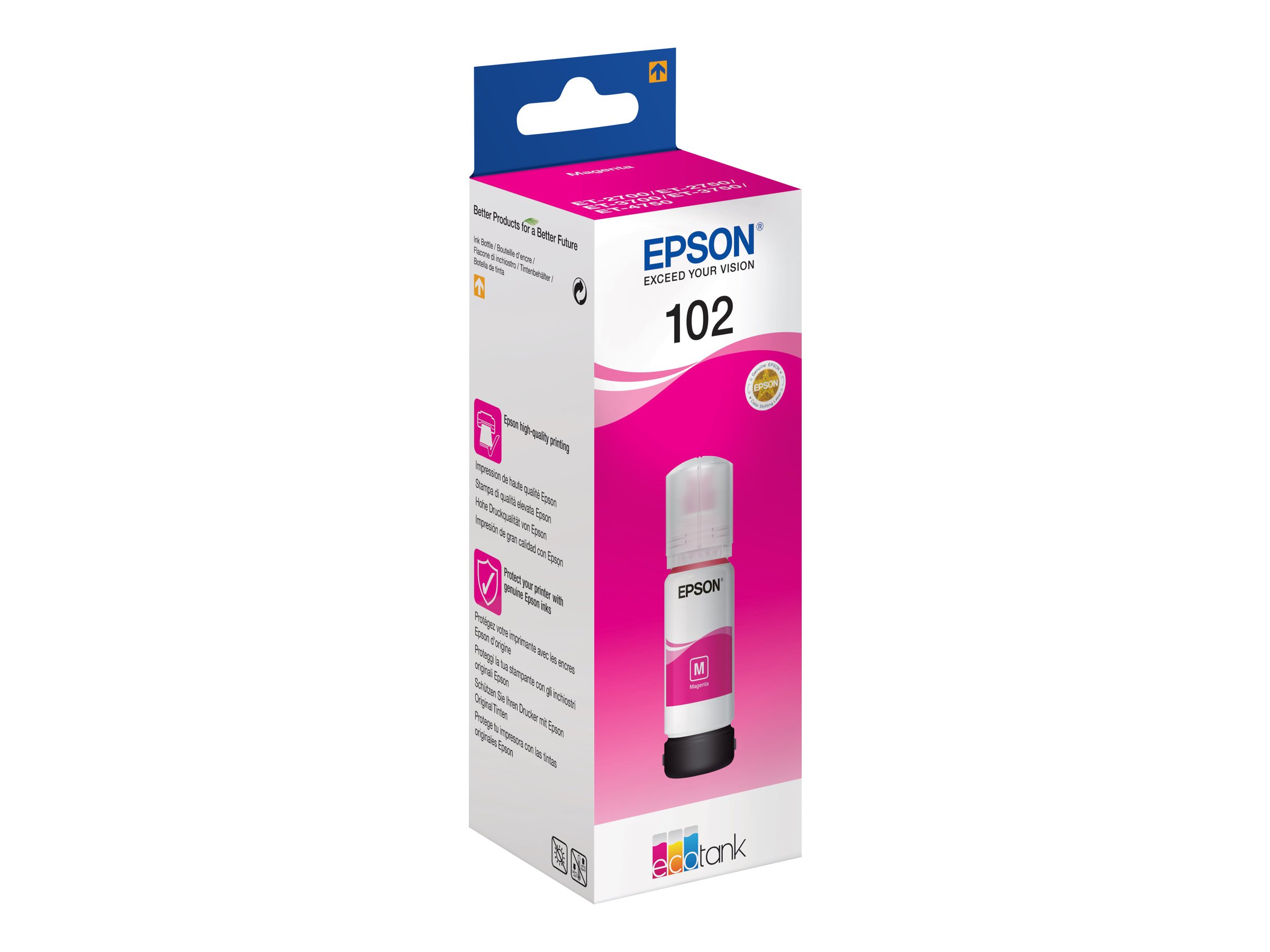 Epson 102 Magenta 6000 sider Blækbeholder C13T03R340
