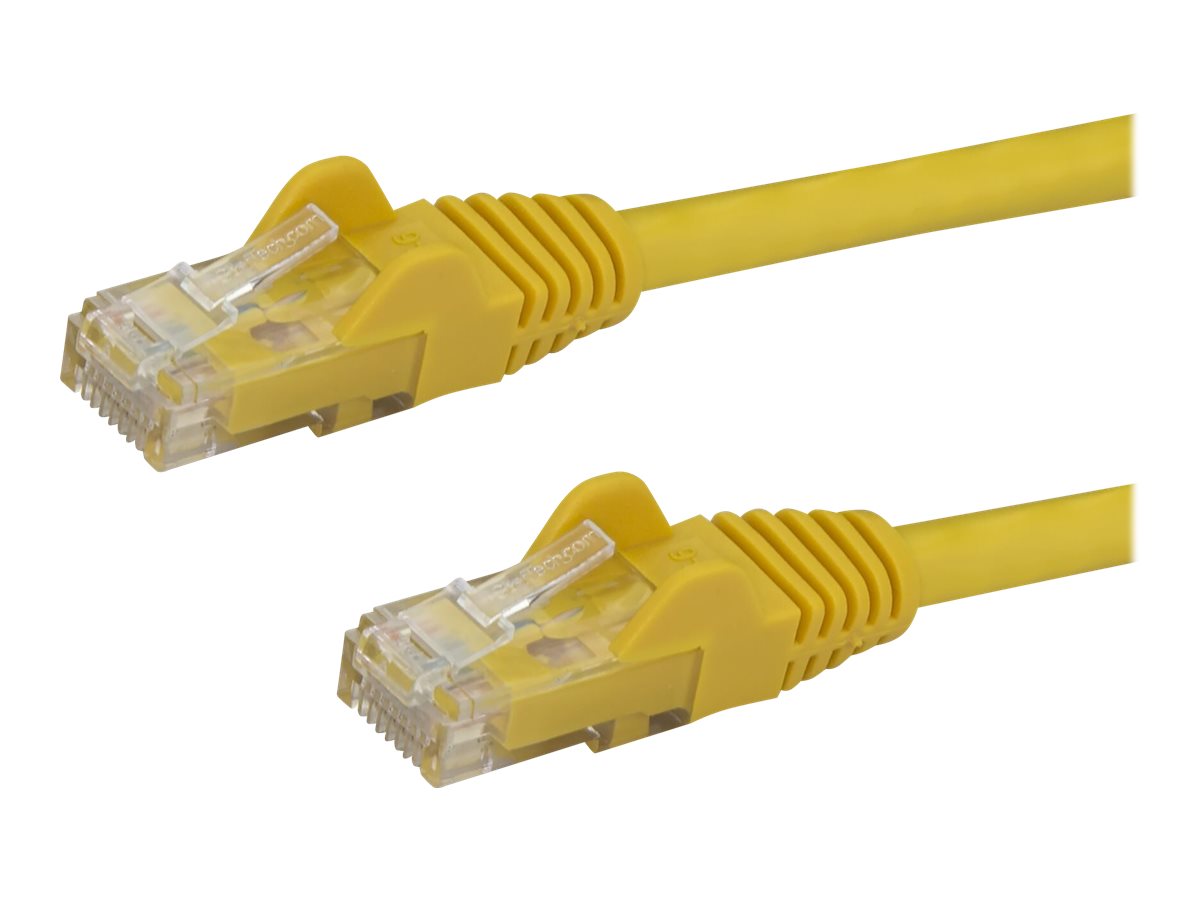 StarTech.com 1m CAT6 Ethernet Cable, 10 Gigabit Snagless RJ45 650MHz 100W PoE Patch Cord, CAT 6 10GbE UTP Network Cable w/Strain Relief, Yellow, Fluke Tested/Wiring is UL Certified/TIA - Category 6 - 24AWG (N6PATC1MYL) CAT 6 Ikke afskærmet parsnoet (UTP)