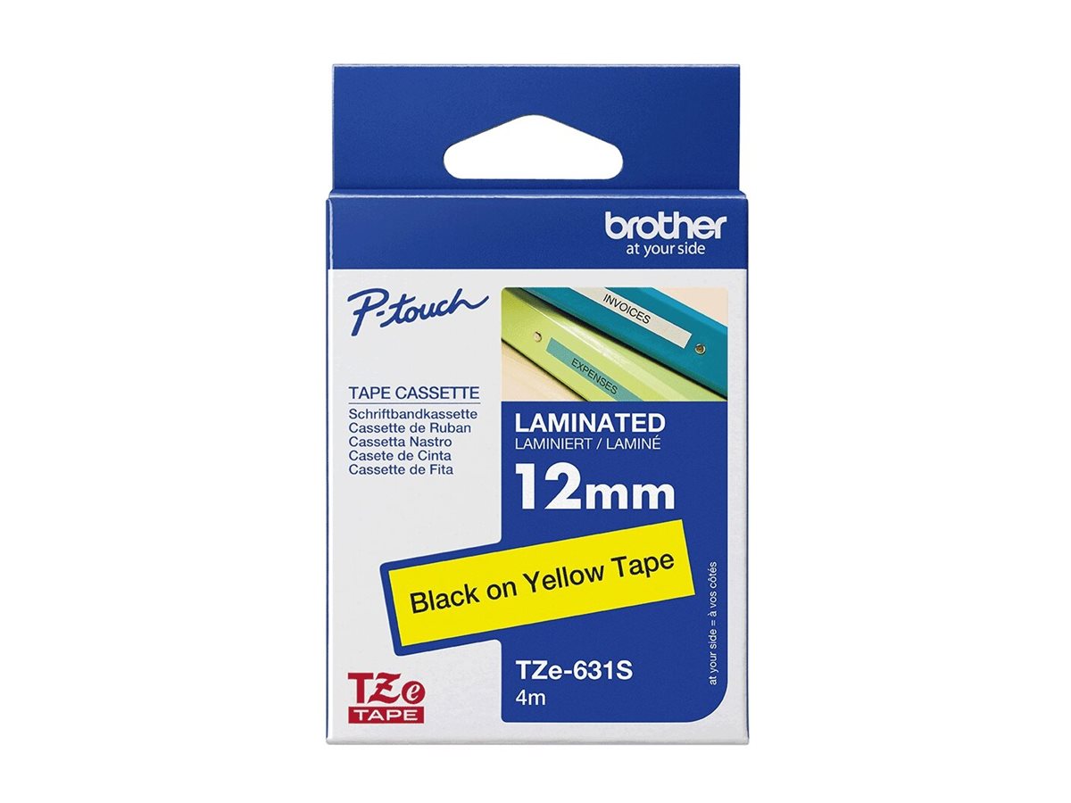 Brother TZe 631S Lamineret bånd (1,2 cm x 4 m) 1kassette(r)