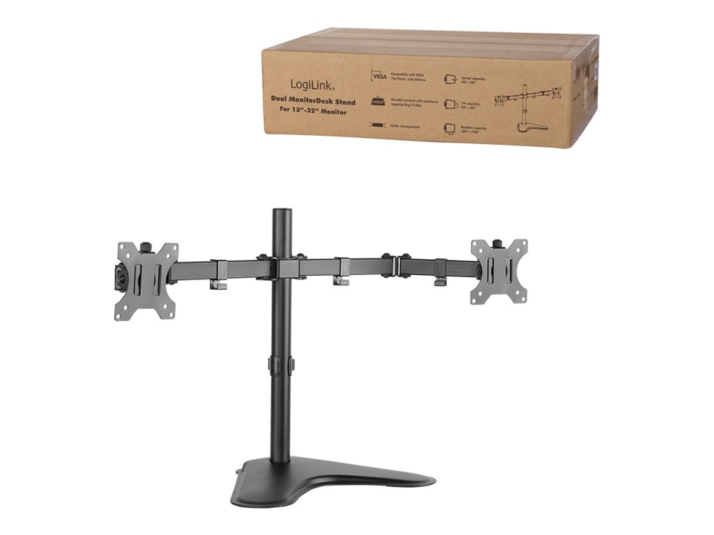 LogiLink Dual Monitor Desk Stand Monteringssæt 2 skærme 13-32