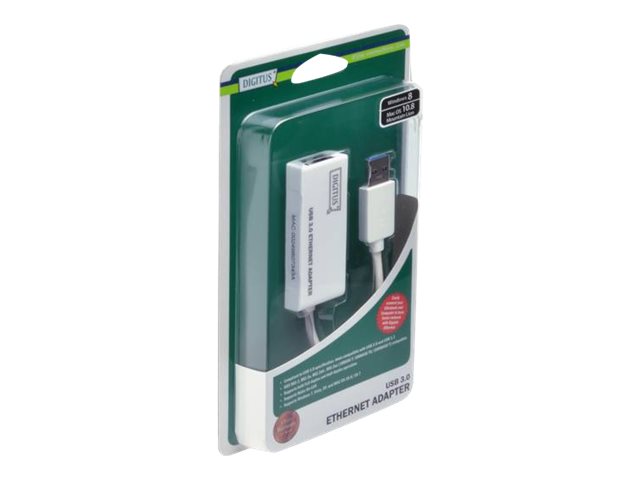 USB 3.0 to Gigabit Ethernet Adapter USB-A Male - 10/100/1000 Mbps - USB 3.0
