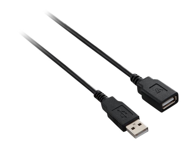 V7 USB forlængerkabel 1.8m Sort