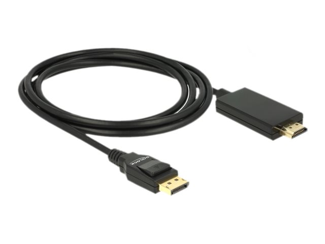 Delock Videoadapterkabel 2m Sort
