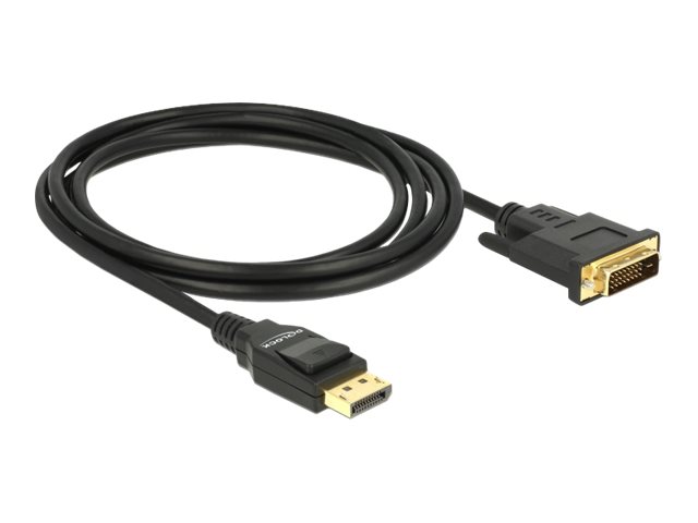 Delock Videoadapterkabel 2m Sort