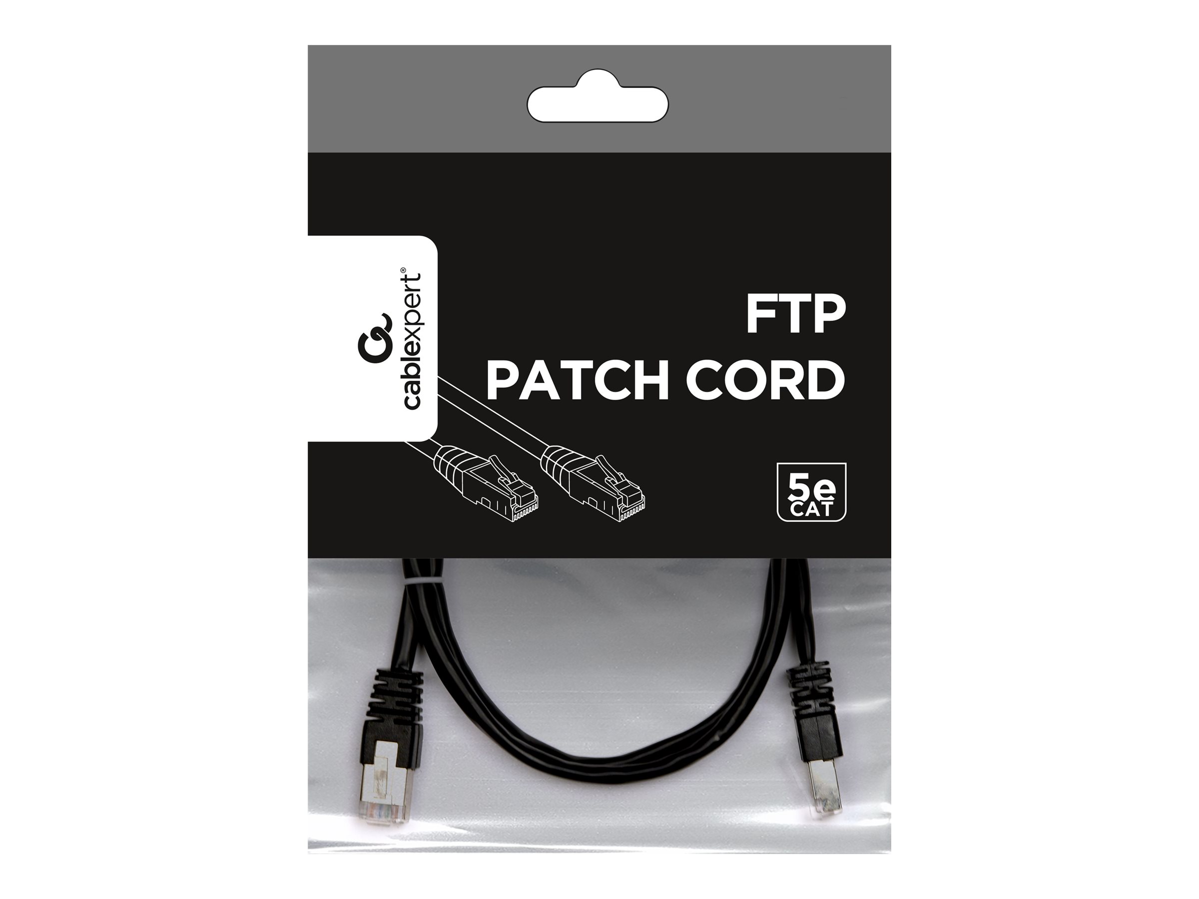 Gembird Kabel med afskærmning med folie og kobberfletning (SFTP 50cm Patchkabel Sort