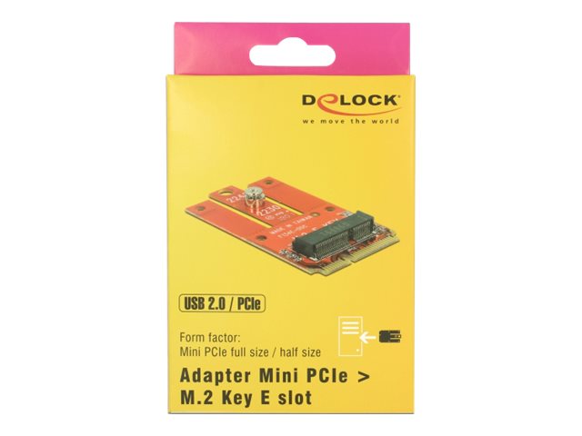 DeLOCK Mini PCIe > M.2 Key E slot Lagringskontrol