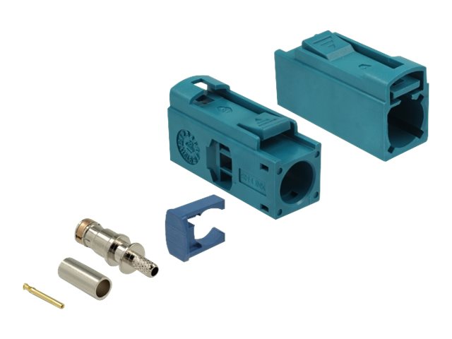 Delock FAKRA Z jack 25 mm (long) for crimping Blå