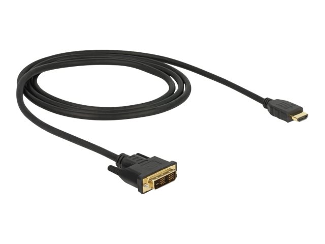 Delock Videoadapterkabel 1m Sort