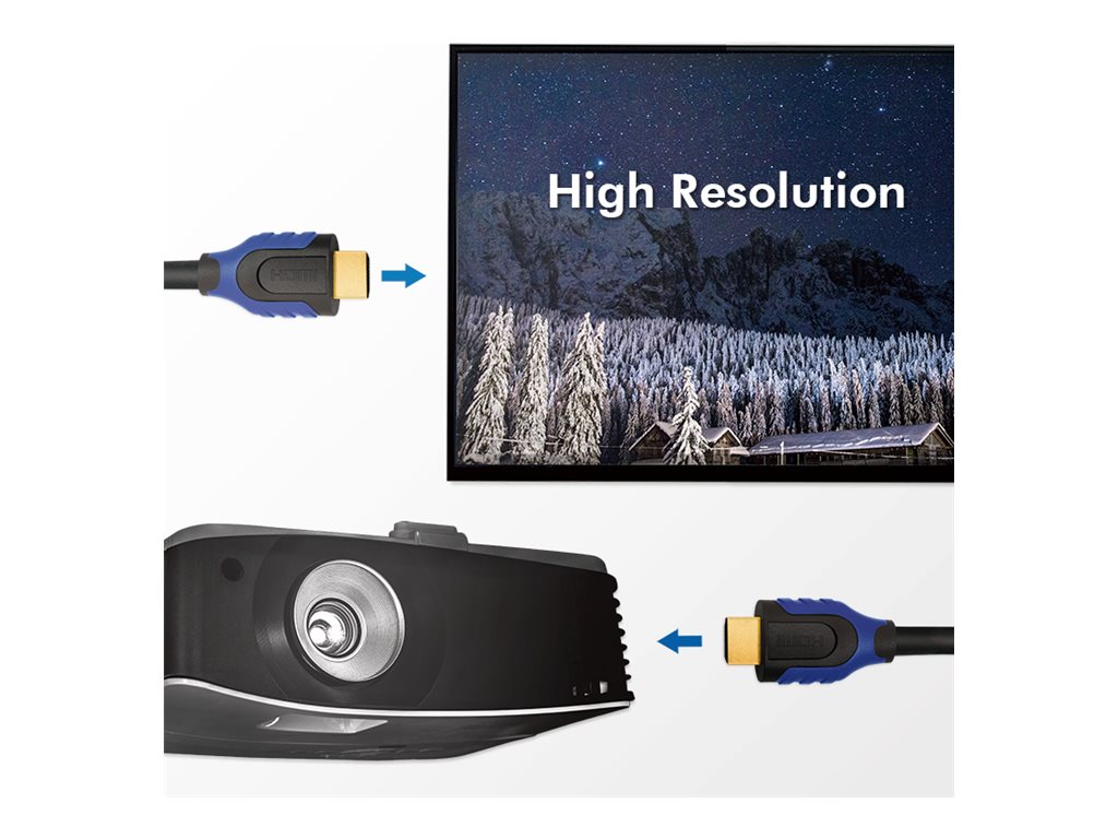 LogiLink HDMI han -> HDMI han 7.5 m Sort