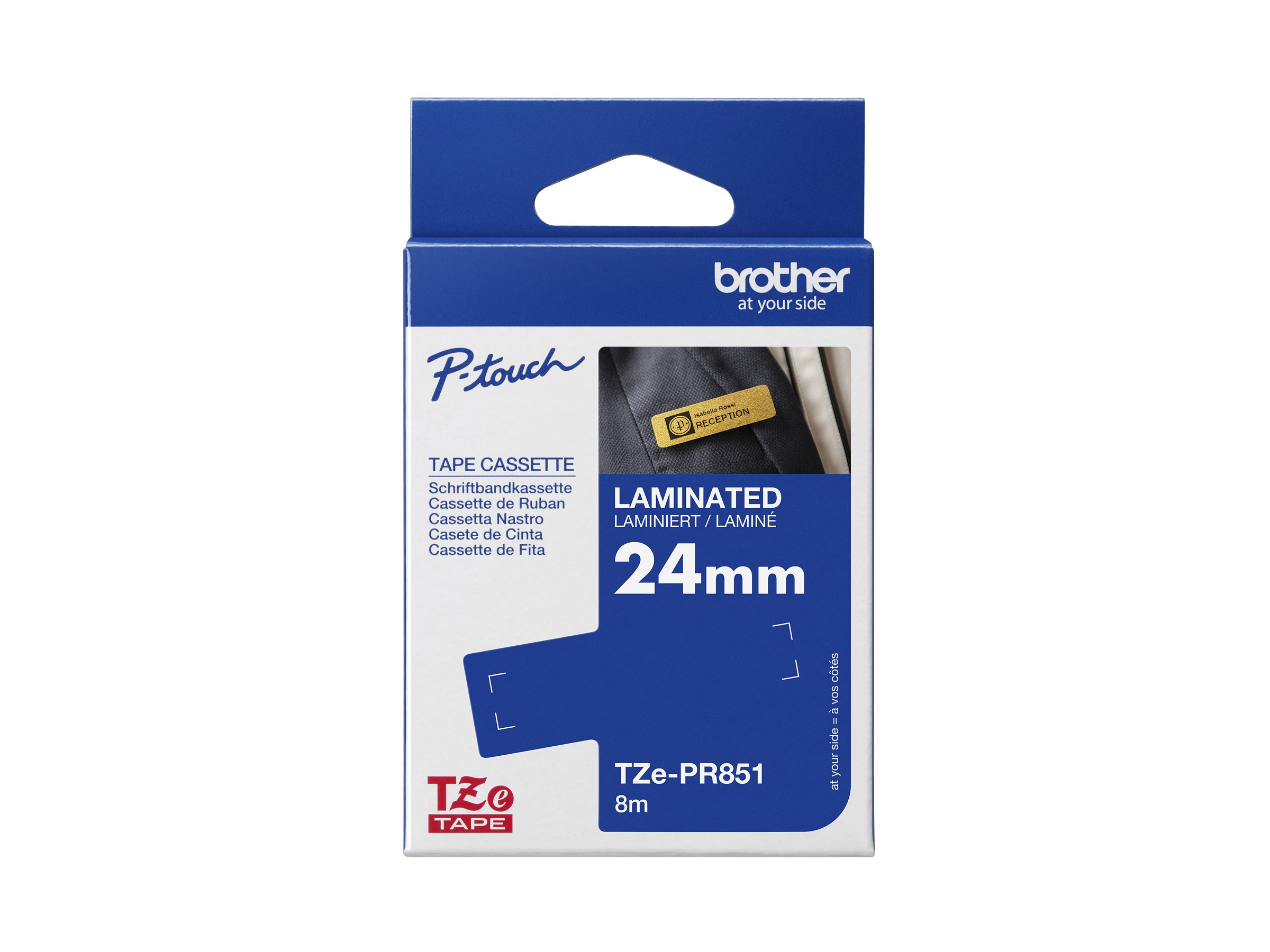 Brother TZe PR851 Lamineret bånd (2,4 cm x 8 m) 1kassette(r)