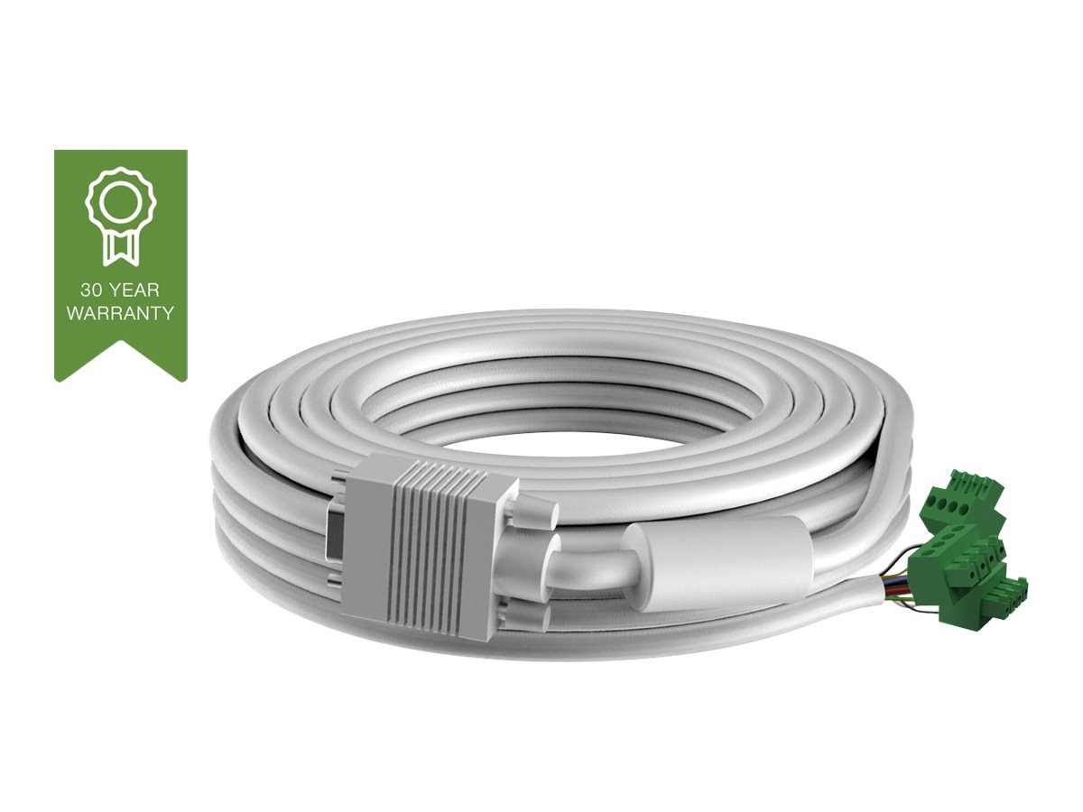 Vision HD-15 (VGA) han -> 3 x 4 pin Phoenix han 5 m Beige