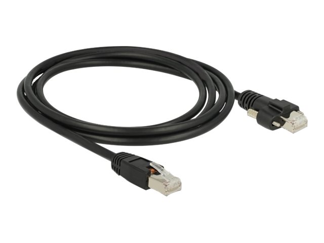 DeLOCK CAT 6 Afskærmet parsnoet kabel (SSTP) 2m Patchkabel Sort