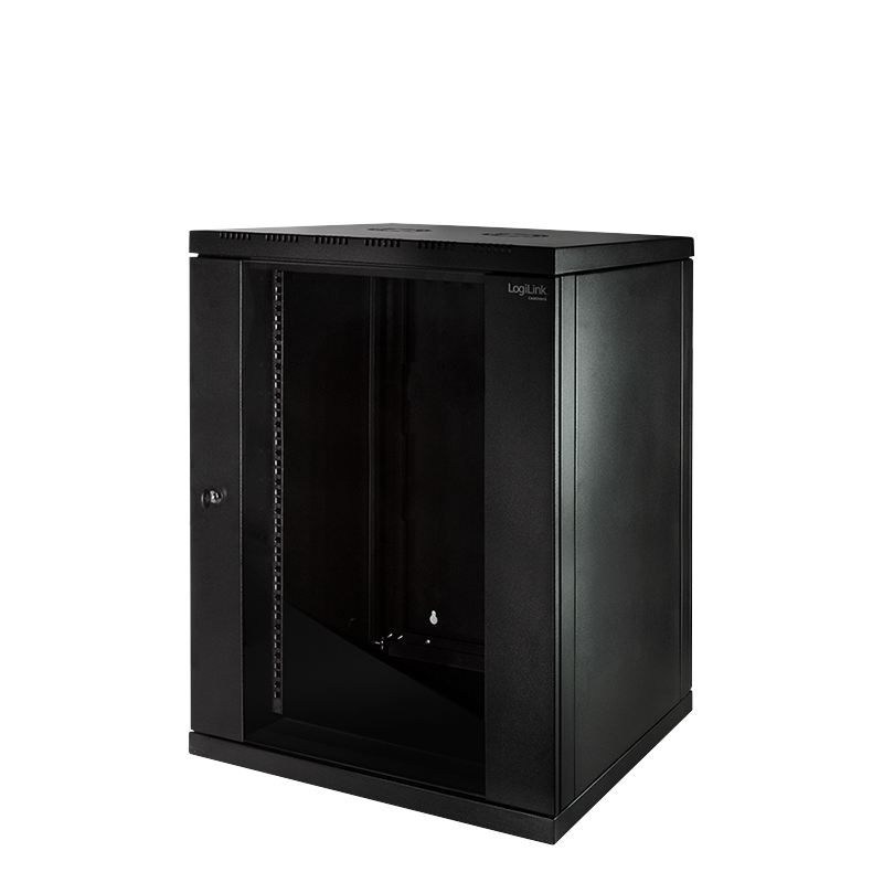 19 Wall Mount Single-Section Rack 15U 600 x 560 mm - Black