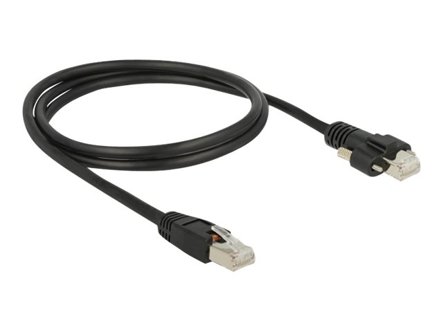 DeLOCK CAT 6 Afskærmet parsnoet kabel (SSTP) 1m Patchkabel Sort