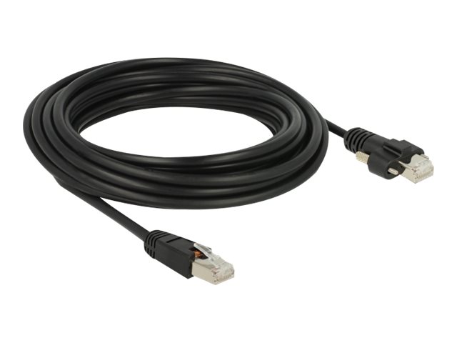 DeLOCK CAT 6 Afskærmet parsnoet kabel (SSTP) 5m Patchkabel Sort