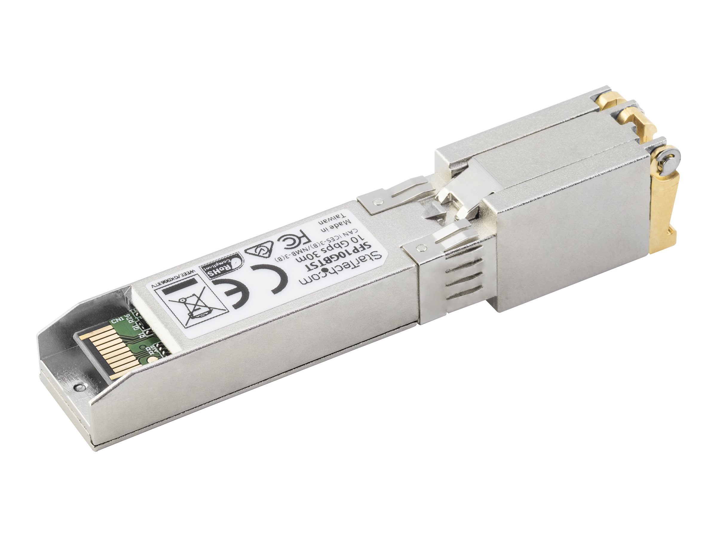 StarTech.com MSA Uncoded SFP Module - 10GBASE-T - 10GE SFP SFP to RJ45 Cat6/Cat5e Transceiver Module - 30m SFP+ transceiver modul 10 Gigabit Ethernet