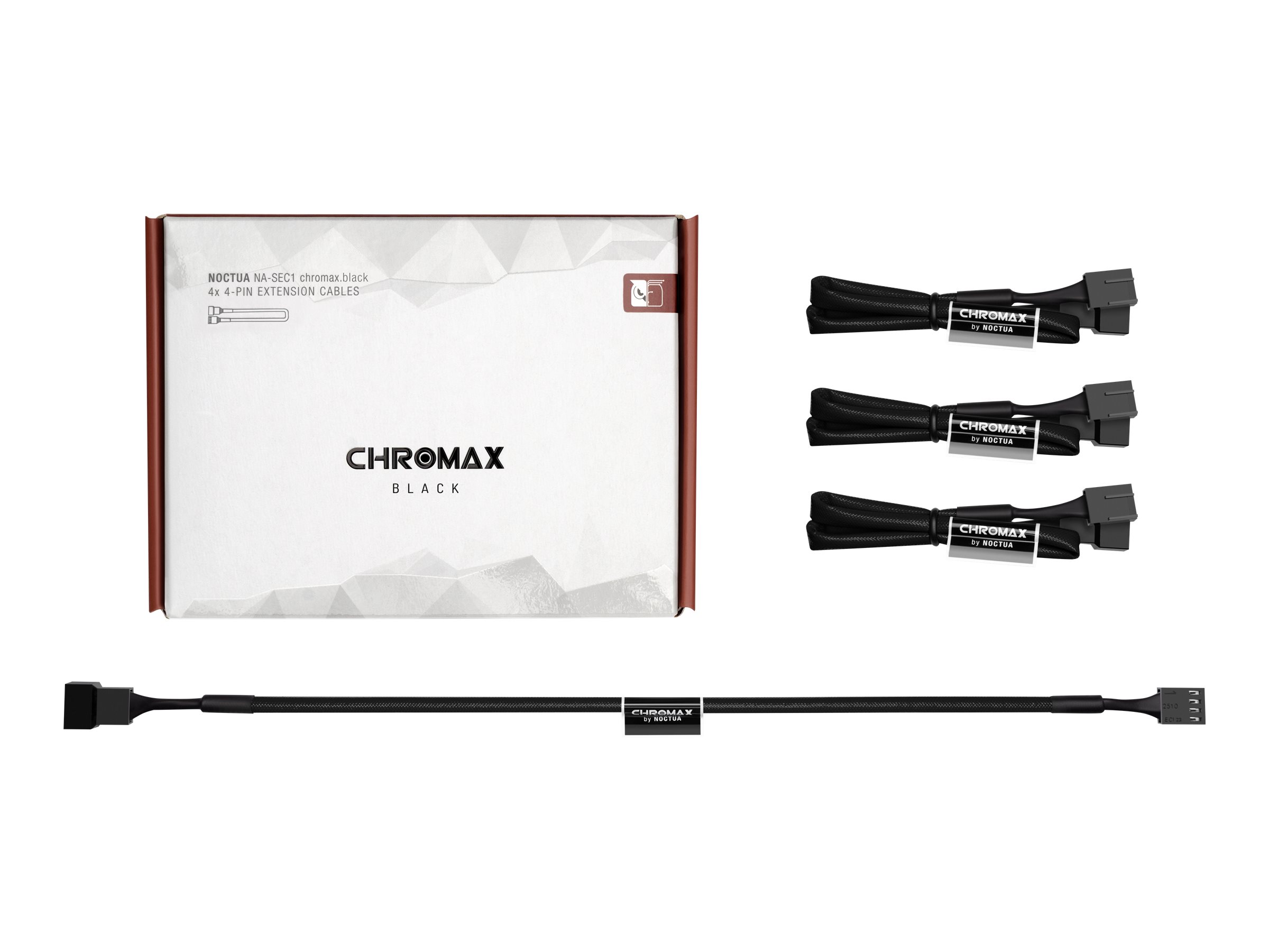 Noctua NA-SEC1 chromax.black Forlængerkabel til blæserstrøm 30cm Sort