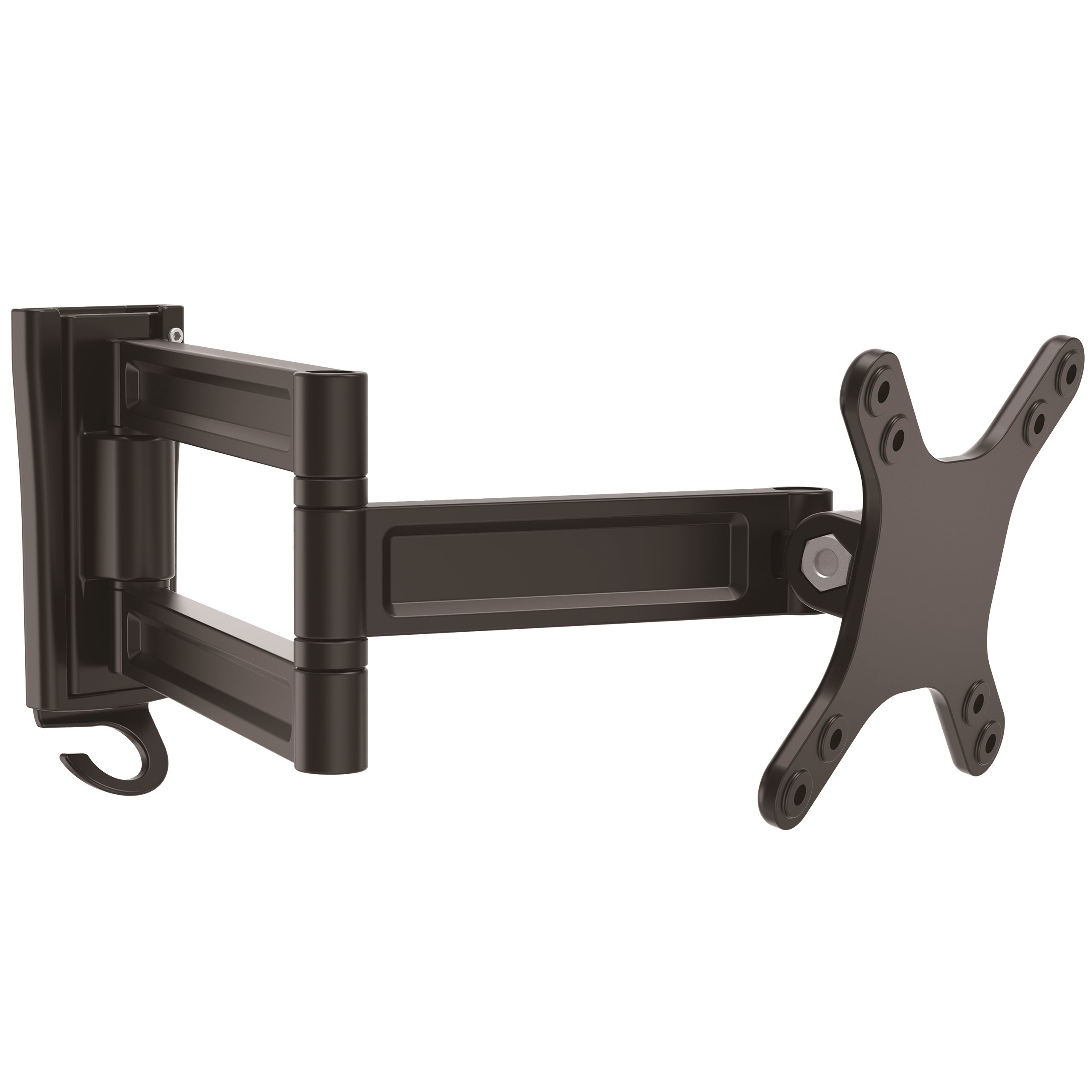 StarTech.com Monitor Wall Mount - Dual Swivel - Supports 13'' to 34'' Monitors - VESA Monitor / TV Wall Mount - Wall Mount Swivel Monitor Arm - Black (ARMWALLDS) Monteringssæt LCD display 13-34