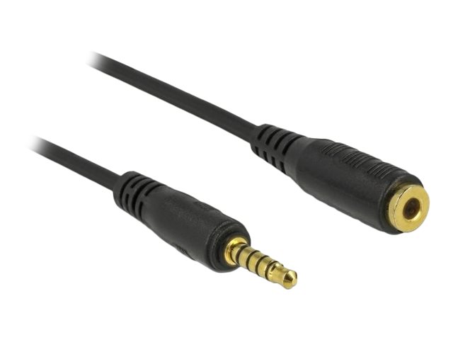 Delock Forlængerkabel til audio 50cm Sort