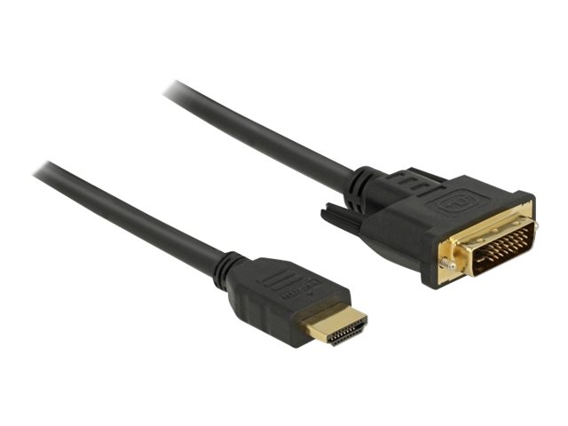 Delock Videoadapterkabel 2m Sort