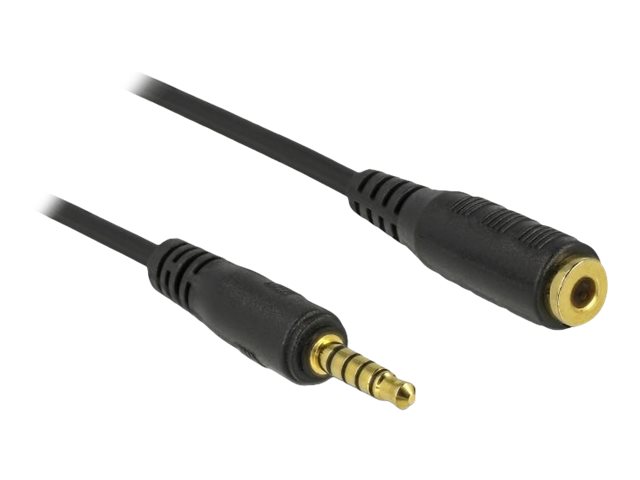 Delock Audiokabel 3m Sort