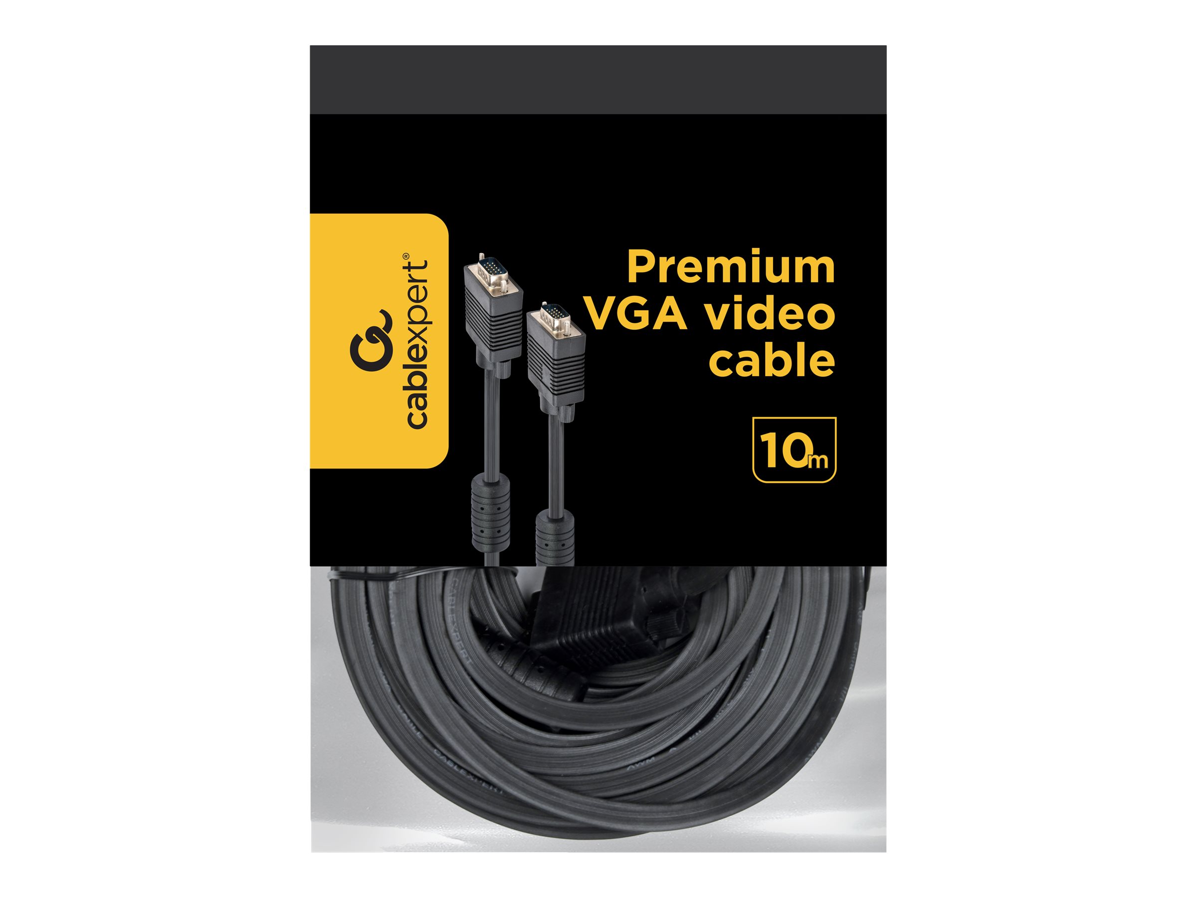 Cablexpert Premium CC-PPVGA-10M-B VGA-kabel 10m Sort