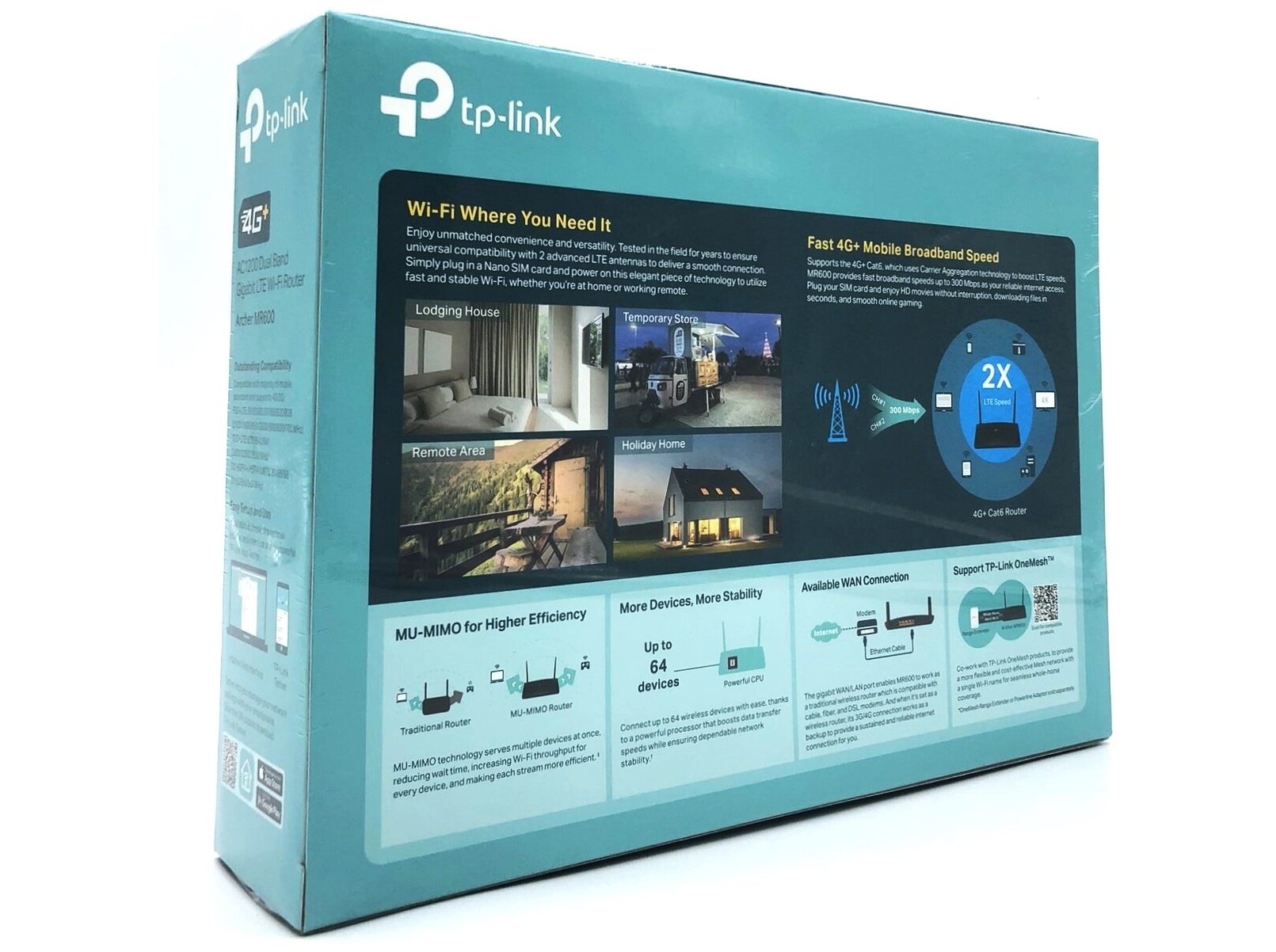TP-Link Archer MR600 4G Cat6 AC1200 Wireless Dual Band Trådløs router Desktop