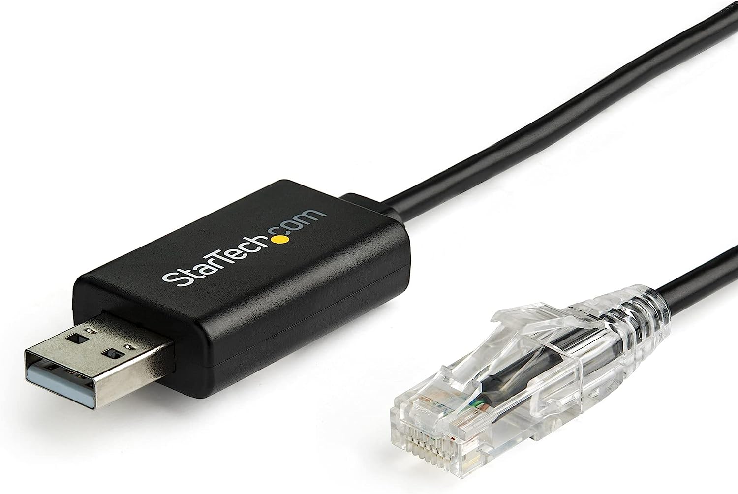 StarTech.com 6 ft (1.8 m) Cisco USB Console Cable - USB to RJ45 Rollover Cable - 460Kbps - Windows, Mac and Linux Compatible - M/M (ICUSBROLLOVR) 1.8m Serielt kabel Sort