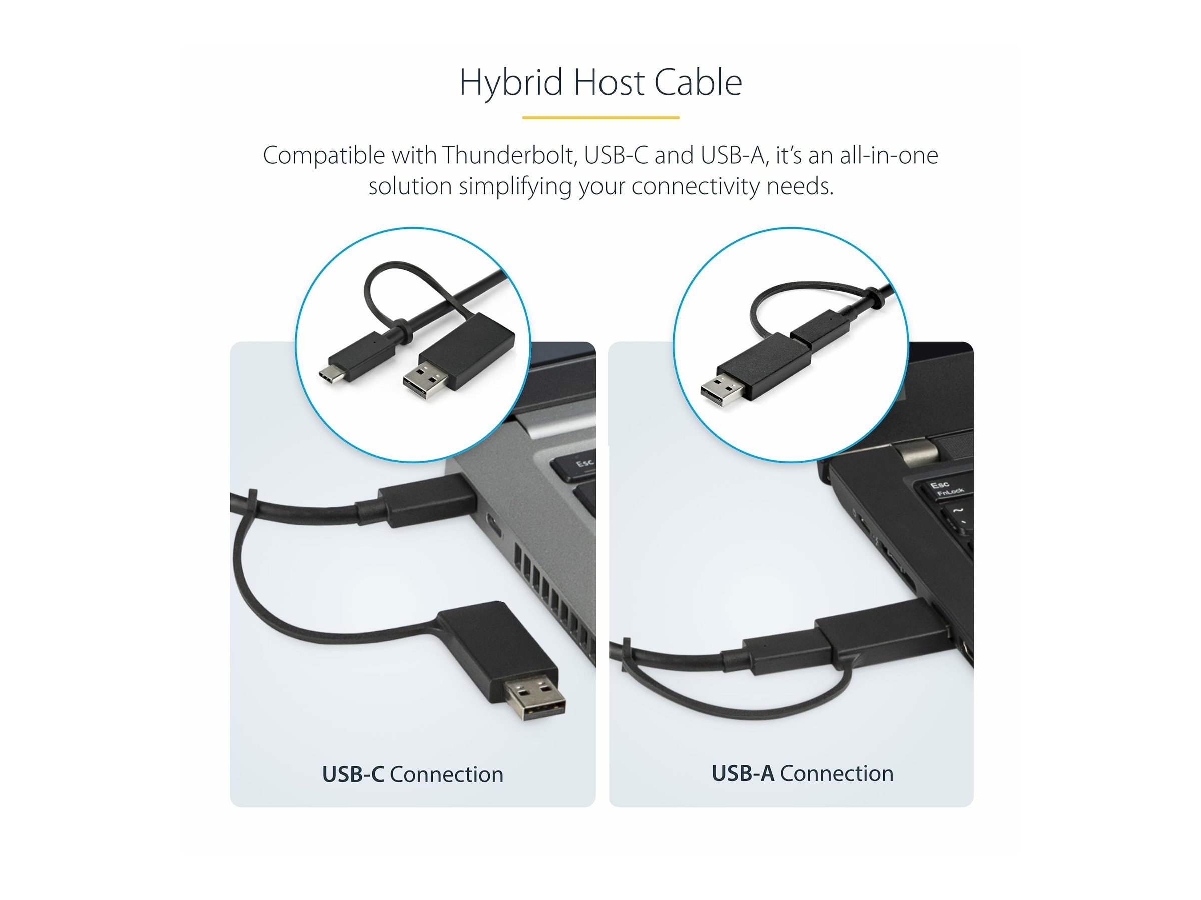 StarTech.com USB-C & USB-A Dock, Hybrid Universal Laptop Docking Station with Dual Monitor Display 4K 60Hz HDMI & DisplayPort, 60W Power Delivery, Gigabit Ethernet, Windows, Mac Chrome - 4K USB Type-C Dock (DK30C2DPPDUE) USB-C Dockingstation
