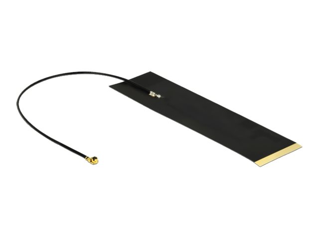 DeLOCK LTE Antenna MHF I plug 1.9 - 3.9 dBi 1.13 15 cm FPC internal self adhesive Antenne Sort
