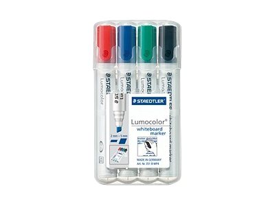 STAEDTLER Lumocolor Markør Sort Blå Grøn Rød