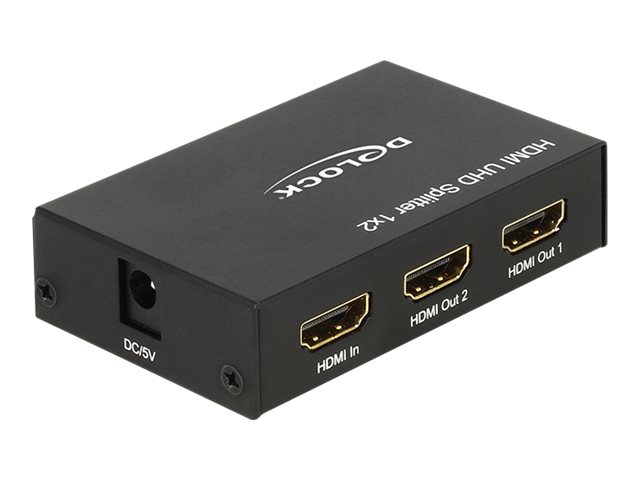 DeLock HDMI UHD Splitter 1 x HDMI in > 2 x HDMI out 4K Video-/audiosplitter HDMI