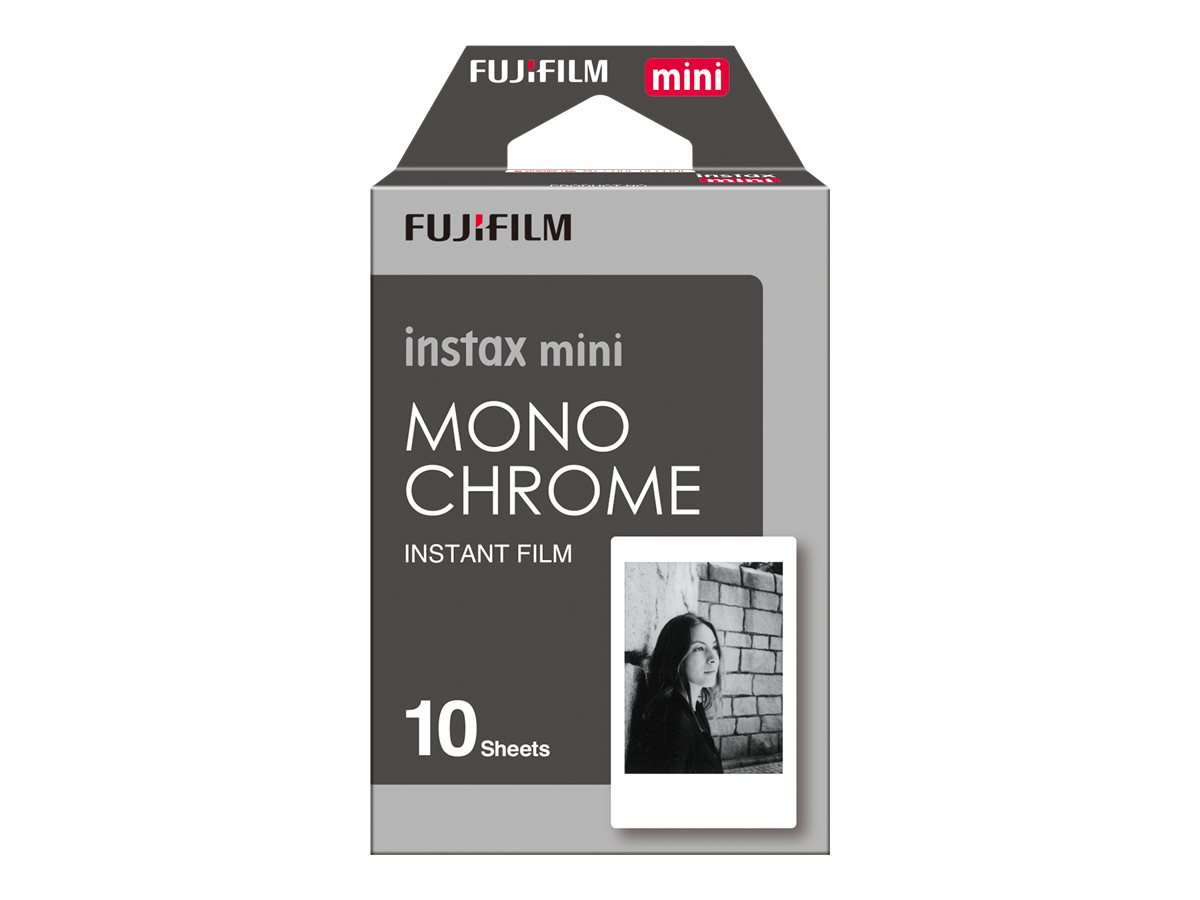 Fujifilm Instax Mini Monochrome Sort/hvid film til umiddelbar billedfremstilling (instant film) ISO 800