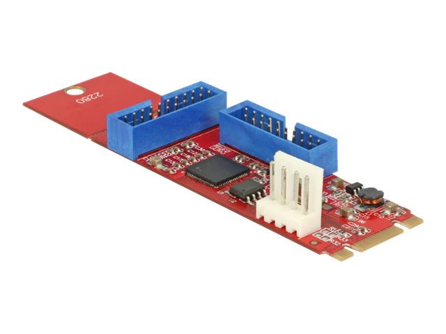 DeLock Converter M.2 Key B M male > 2 x USB 3.0 Pin Header USB-adapter USB 3.0